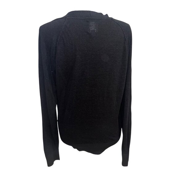 Gap Linen Blend Lightweight Button Down Cardigan Sweater Black City Classic - Picture 4 of 11